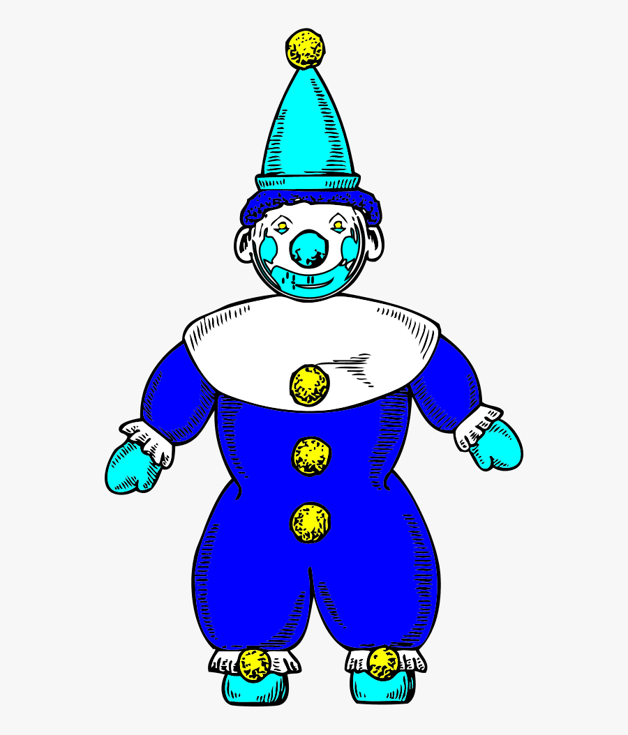 Clown Yellow With Cap - Clown Clipart, Transparent Clipart