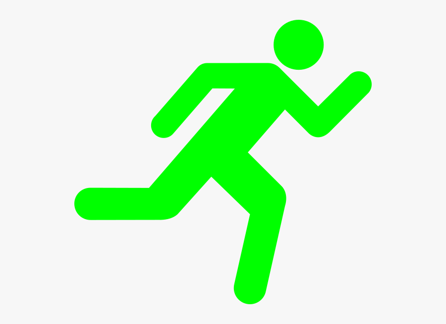Clip Art Green Stickman - Running Stick Figure, Transparent Clipart
