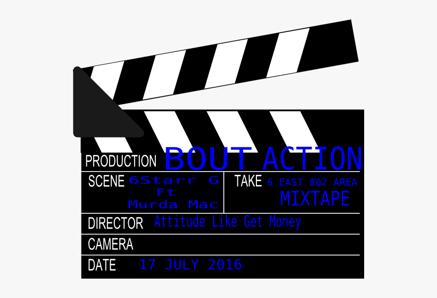 Movie Clapper Board, Transparent Clipart