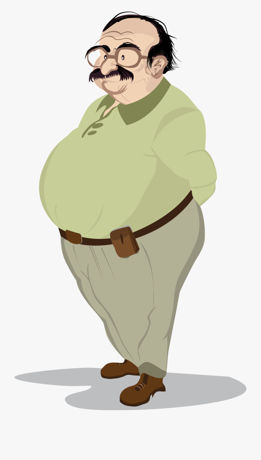 Fatman Illustration Fat Man, Digital Media, Motion - Cartoon Fat Man