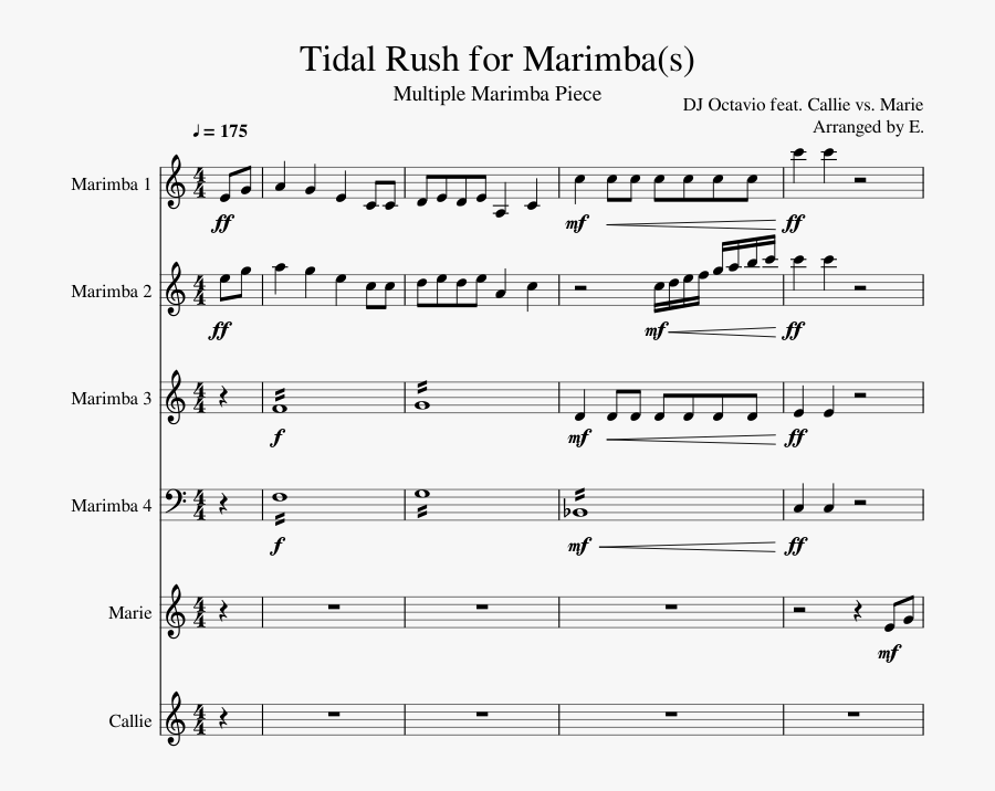 Rush e piano sheets