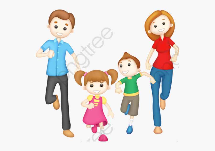 Happy Hand Painted - Family Clipart Png, Transparent Clipart
