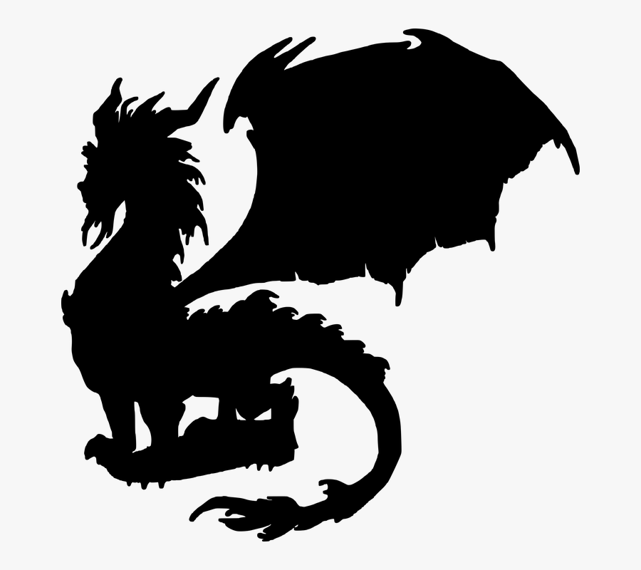 Dragon, Illusions, Silhouette, Fantasy - Silueta De Un Dragon, Transparent Clipart