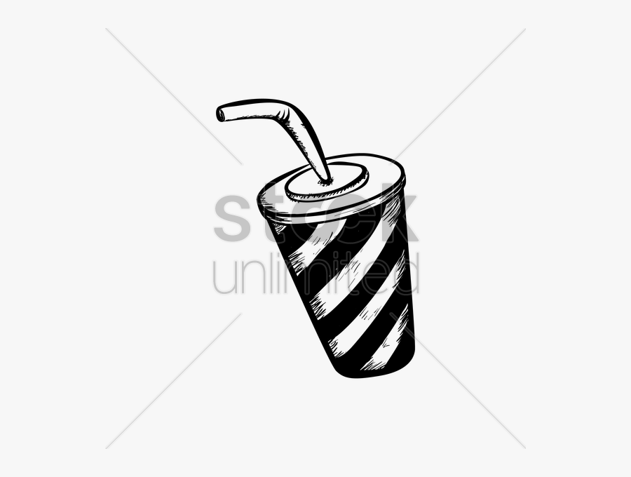 Drink Clipart Takeaway - Cup Drink Black And White Png, Transparent Clipart