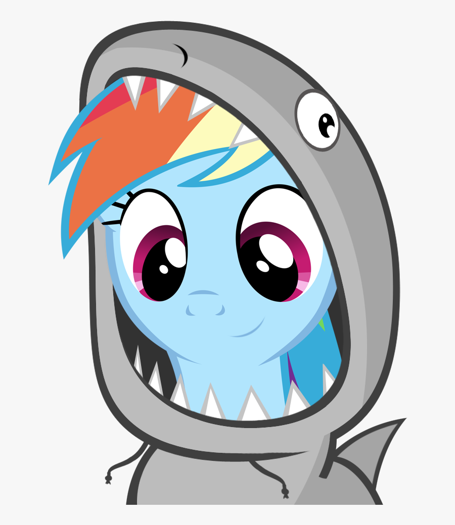 Cute, Dashabetes, Fins, Great White Shark, Hoodie, - Rainbow Dash My Little Pony Gif, Transparent Clipart