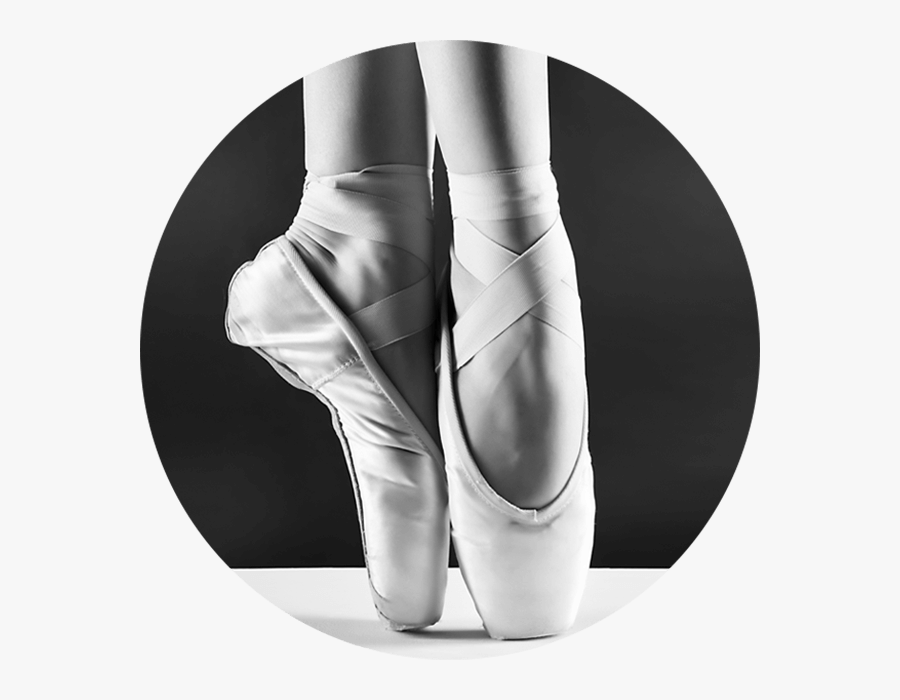 Ballet Pointe Shoes Black And White, Transparent Clipart