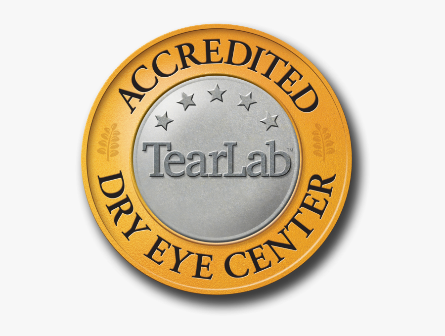 Accredited Dry Eye Center Tear Lab Logo With Yellow - Circle, Transparent Clipart