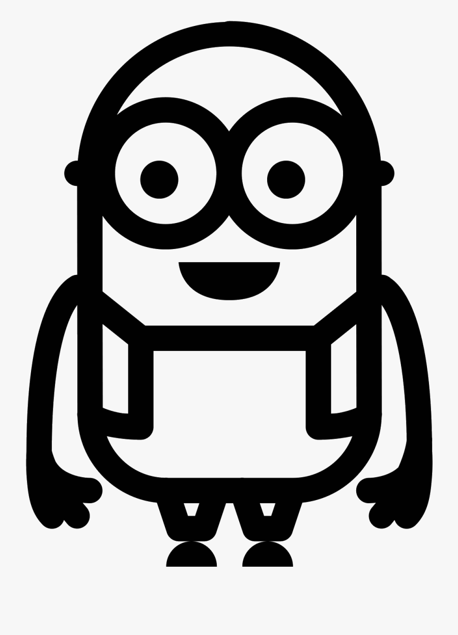 Icon Free Download Png And Vector - Minion Black And White Clipart