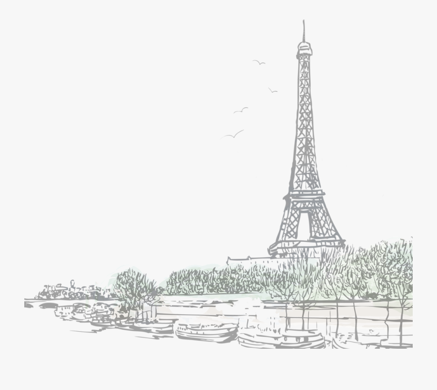 Eiffel Tower Sacr C - Sketch Eiffel Tower Png, Transparent Clipart