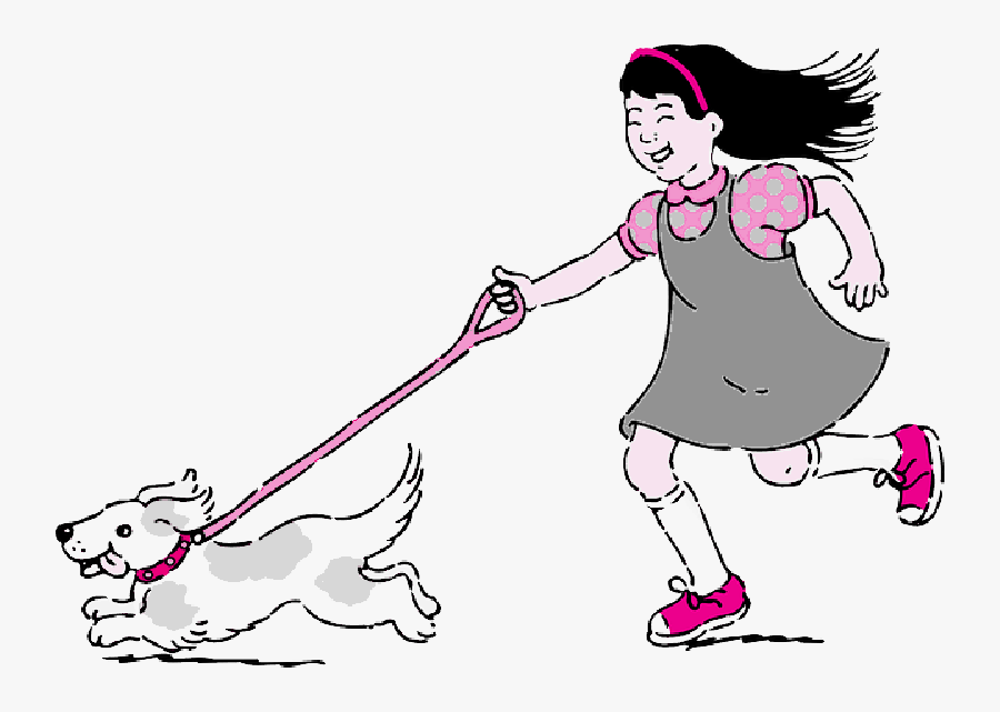 Walk The Dog Clipart - Take The Dog For A Walk, Transparent Clipart
