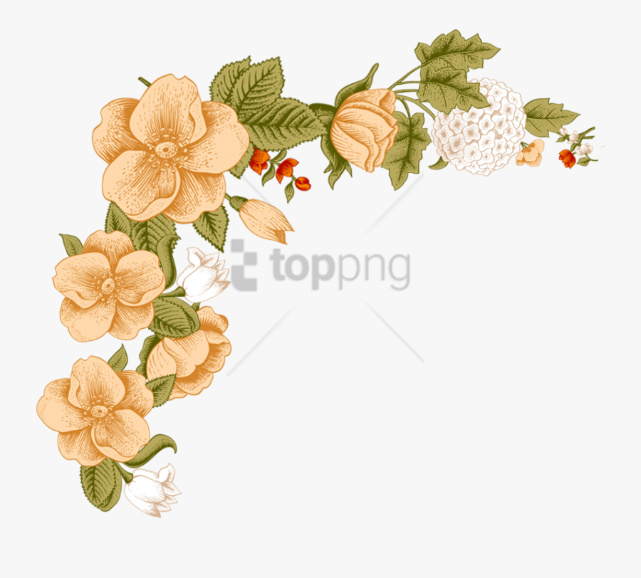 Free Png White Flower Frame Png Image With Transparent - Floral Border Design Png, Transparent Clipart