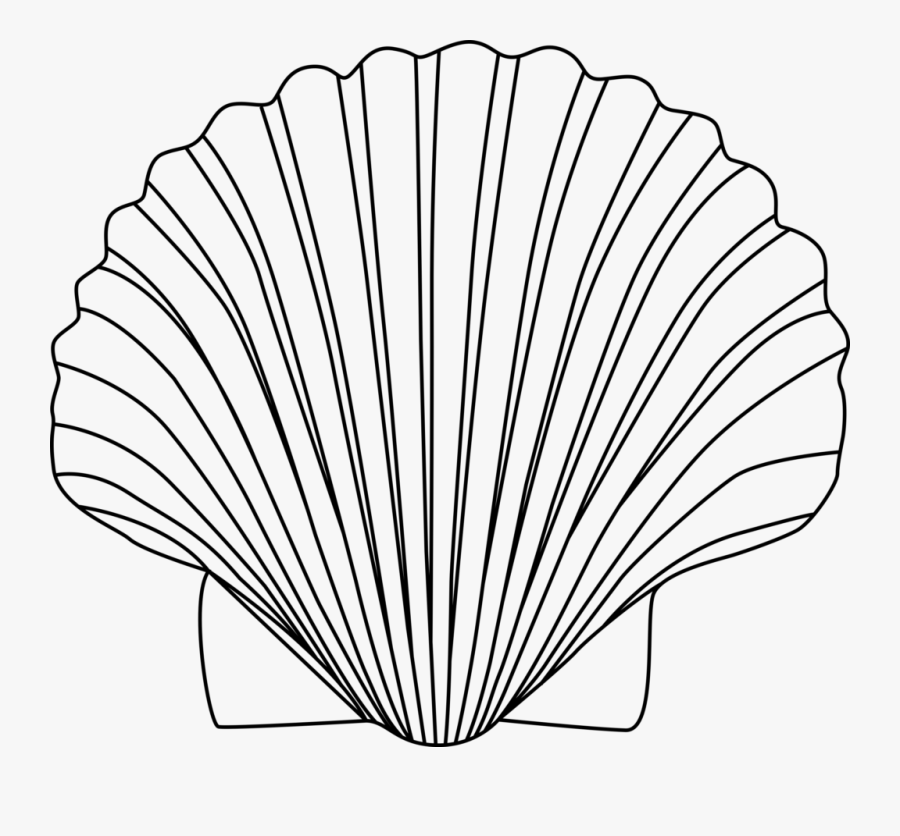 Free Clipart - Shell Clipart Black And White, Transparent Clipart