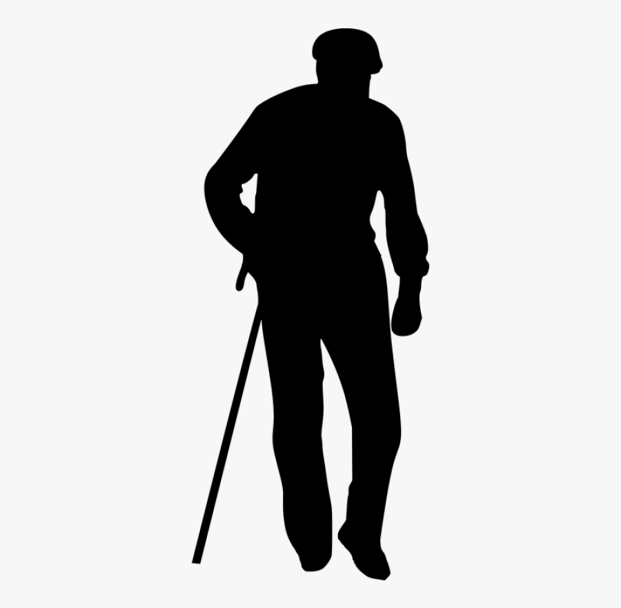 Old Man Silhouette Png, Transparent Clipart