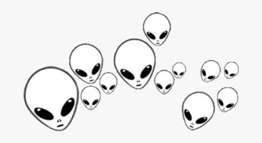 #alien #aliens #cool #black #white #squad #aesthetic - Aesthetic Stickers Black And White, Transparent Clipart