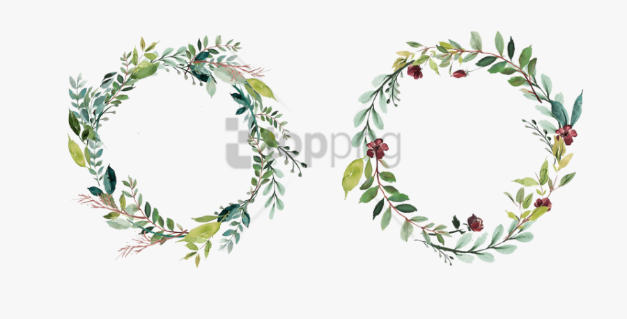 Watercolor Leaves Frame Png, Transparent Clipart