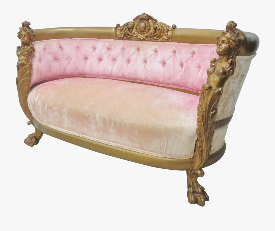 Victorian Couch Png - Loveseat, Transparent Clipart