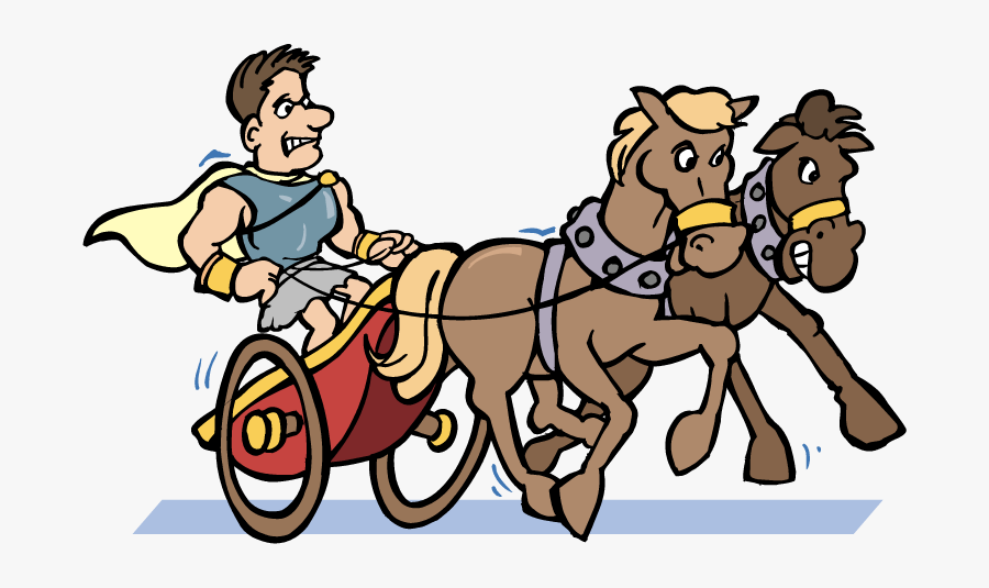 Man Driving Chariot Image From Www - Cartoon Image Of Roman Chariot, Transparent Clipart