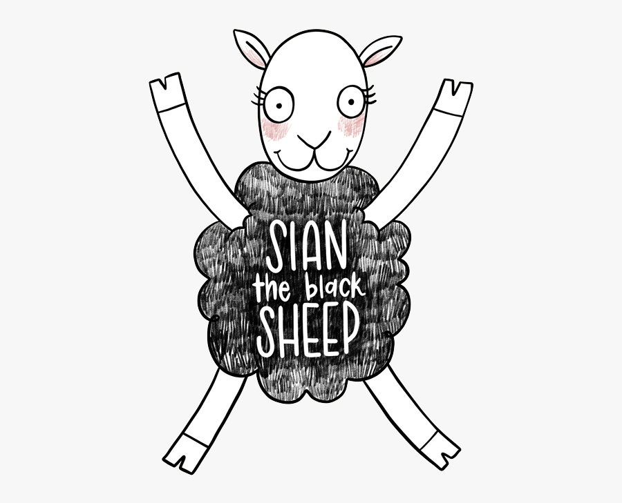 Sheep Logo Image - Sian The Black Sheep, Transparent Clipart