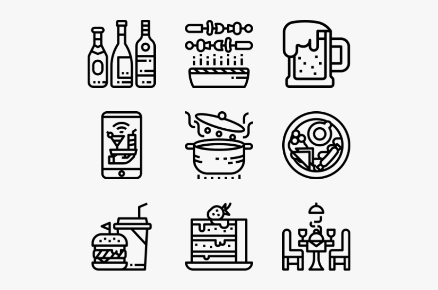 Restaurant - Bed And Breakfast Icons, Transparent Clipart