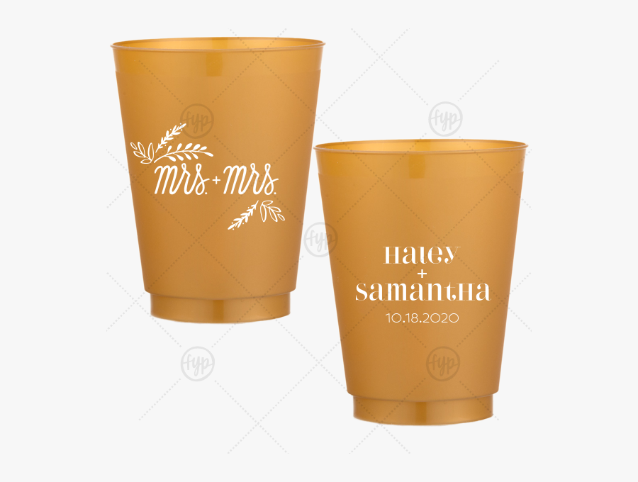 Foryourparty"s Chic Gold 16 Oz Frost Flex Color Cup - Pint Glass, Transparent Clipart