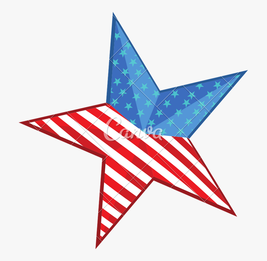 Shiny Star In American Flag Colors - Relay For Life Cancer Research Uk Logo Png, Transparent Clipart