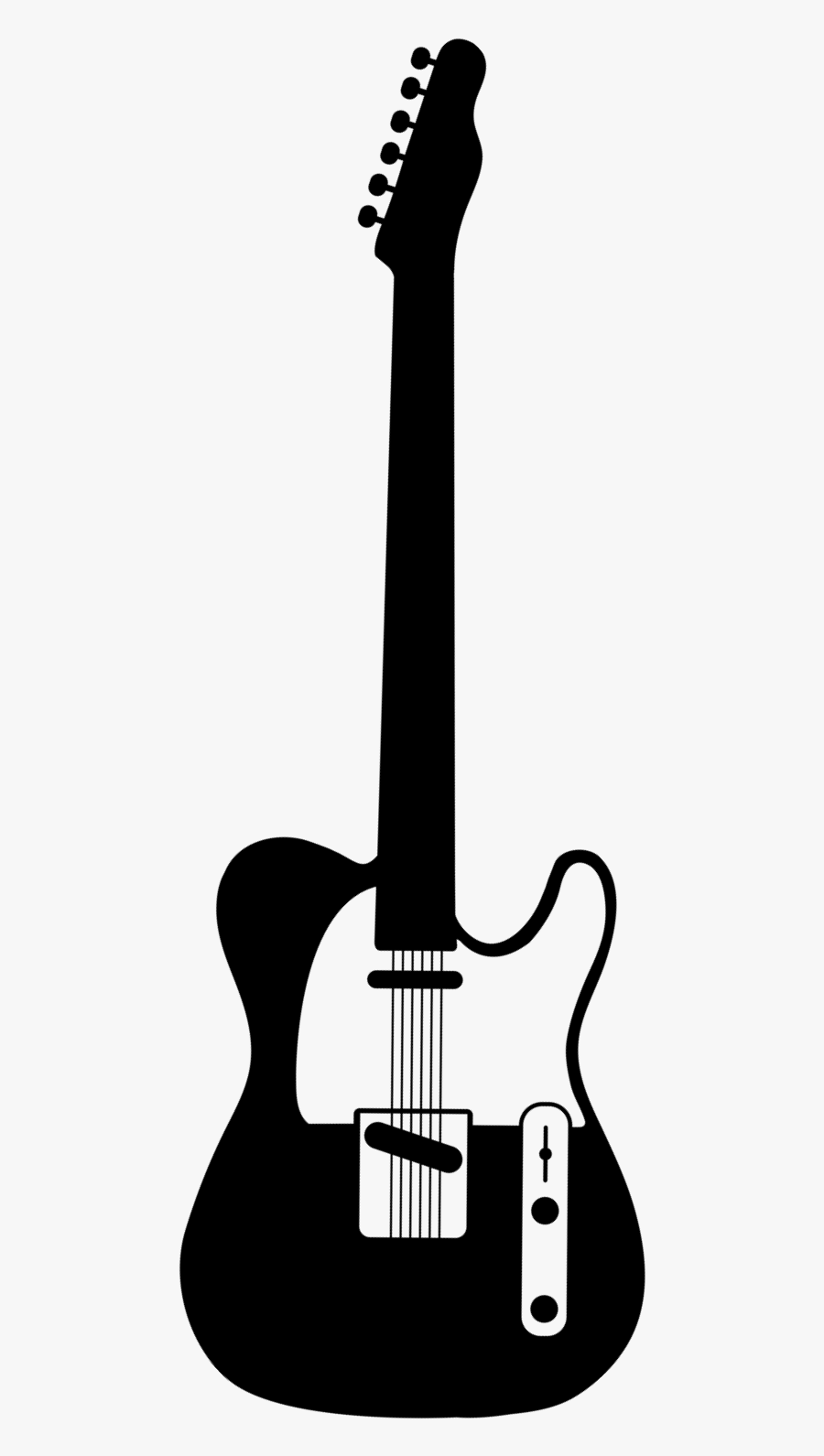 Music Lessons In Newcastle - Electric Guitar Silhouette, Transparent Clipart
