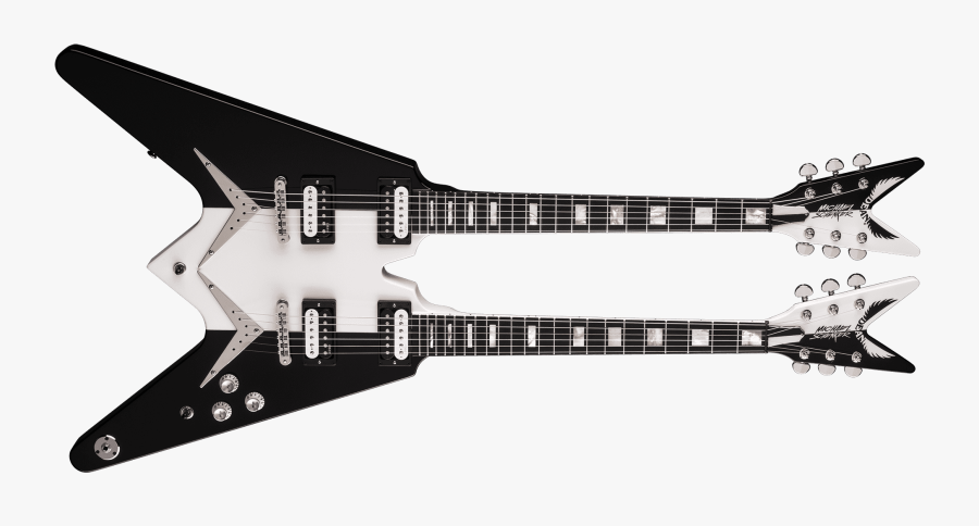 Usa Michael Schenker Standard Doubleneck - Dean Double Neck V, Transparent Clipart