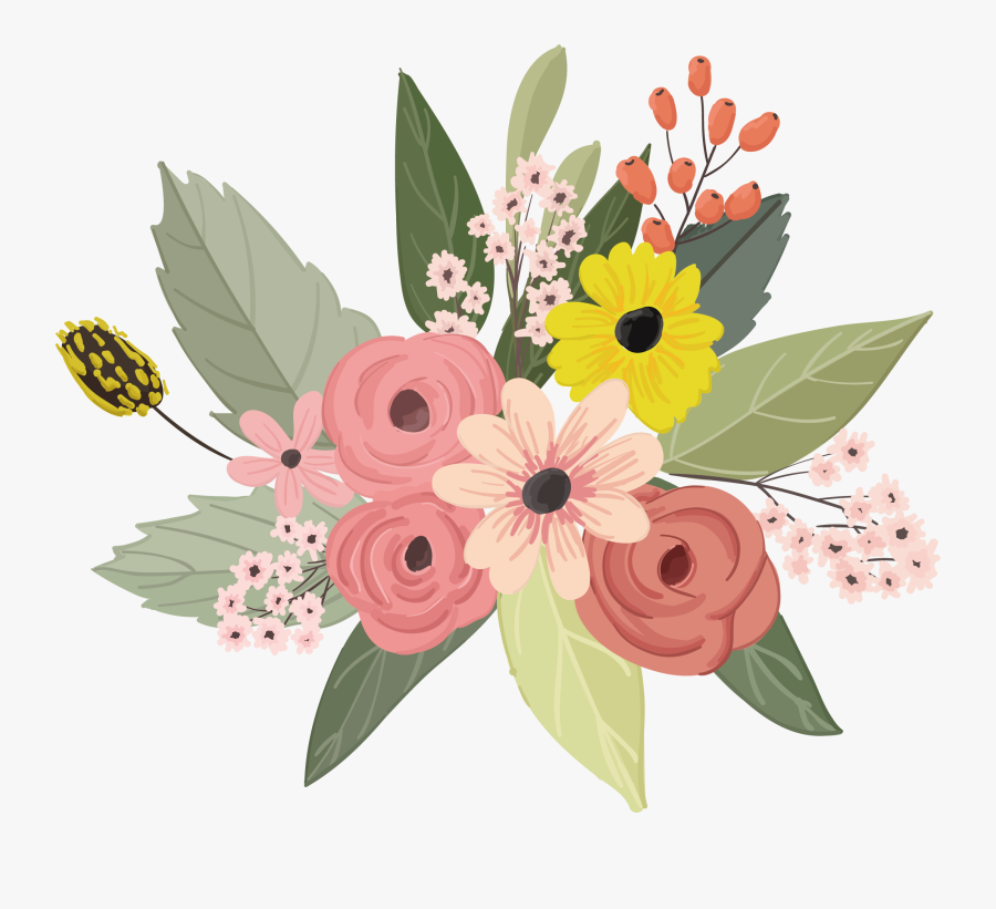 Flower Floral Design - Floral Flower Vector Png, Transparent Clipart