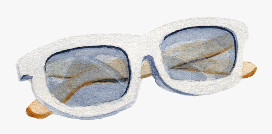 Goggles Sunglasses Glasses Hand-painted Free Clipart - Watercolor Paint, Transparent Clipart