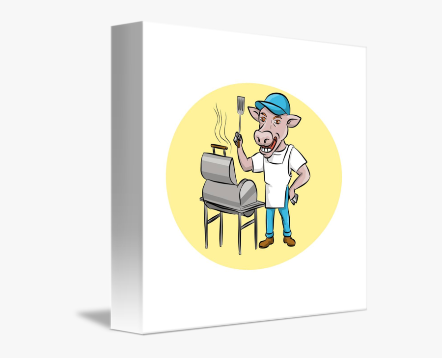 Transparent Barbque Clipart - Chef Grill Cartoon, Transparent Clipart