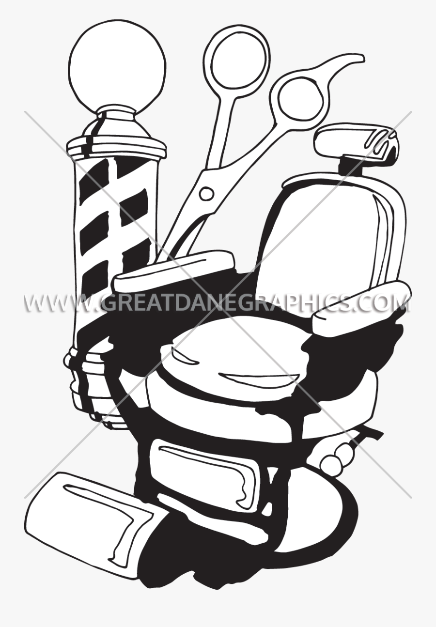 Vector Furniture Drawing - Barber Chair Clipart, Transparent Clipart
