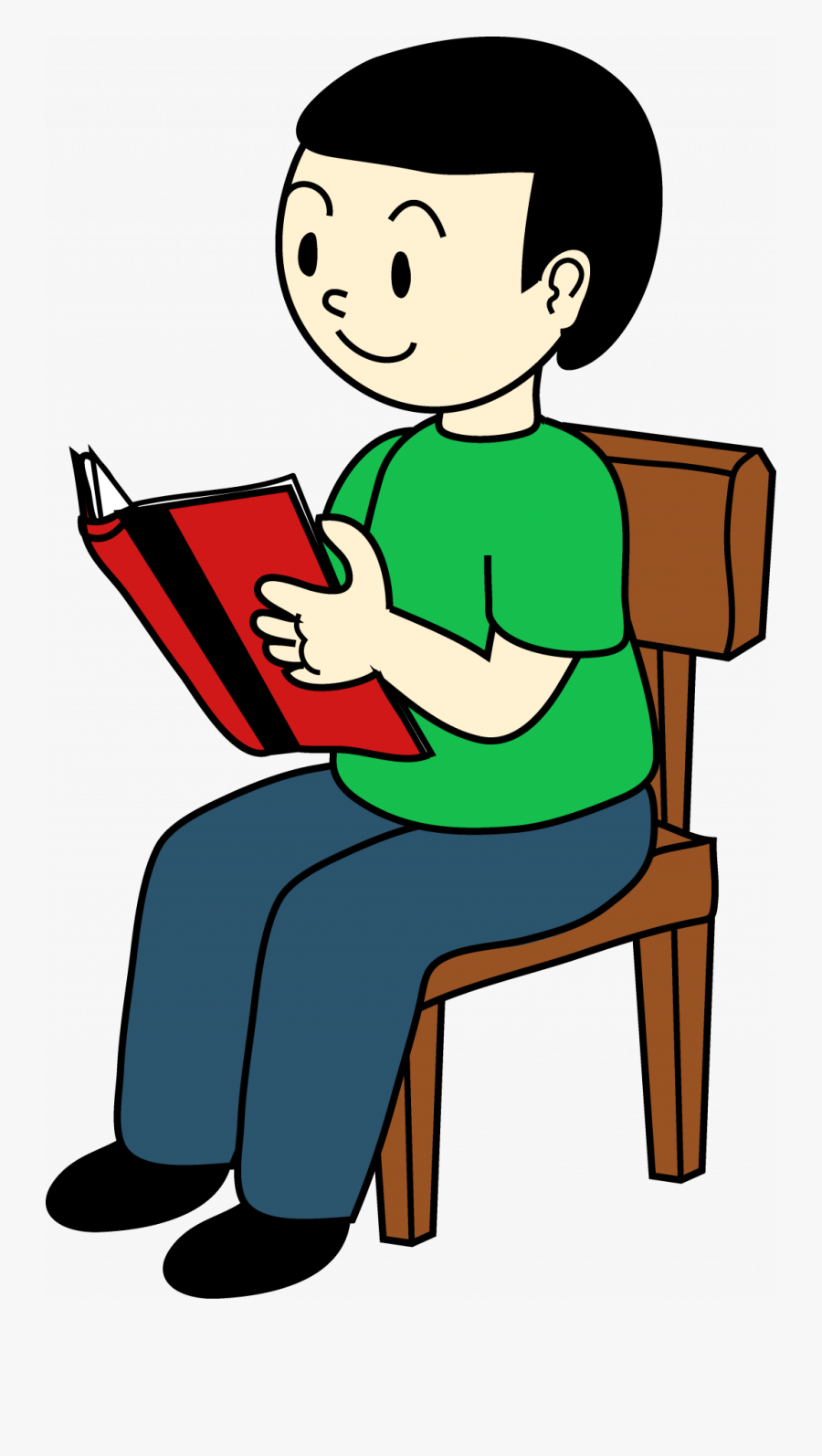 Kids Reading Chair Surprising Boy Sitting On Chair - Sat On A Chair, Transparent Clipart