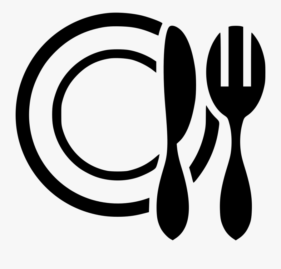 Place Setting Cutlery Svg - Restaurant Icon Clipart Black And White, Transparent Clipart