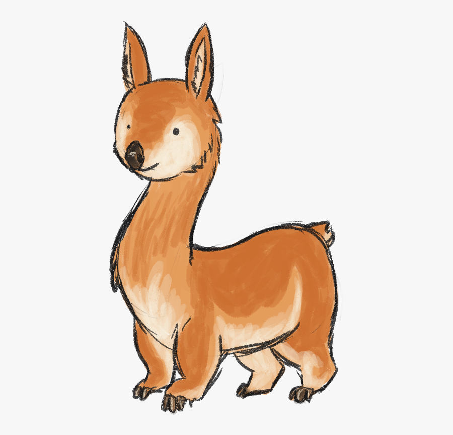 Llama Drawing Vicuna - Combine Two Animals Drawing, Transparent Clipart