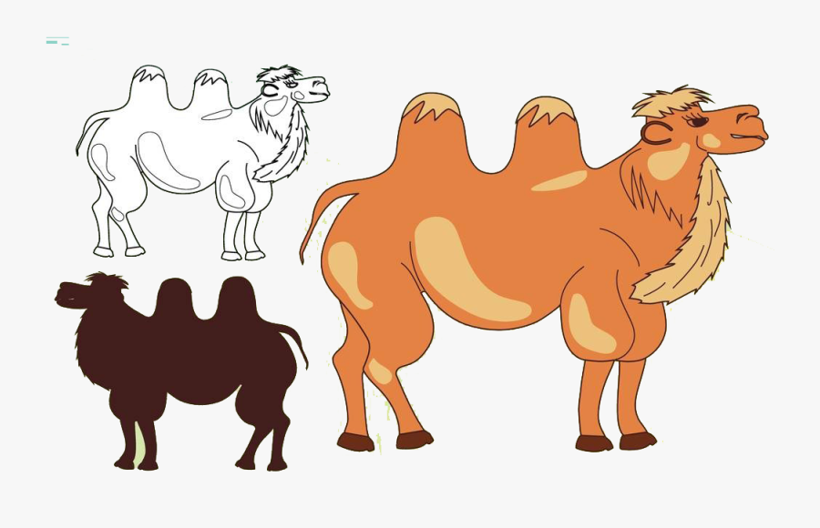 Clip Art Cartoon Desert Animals - Camel, Transparent Clipart