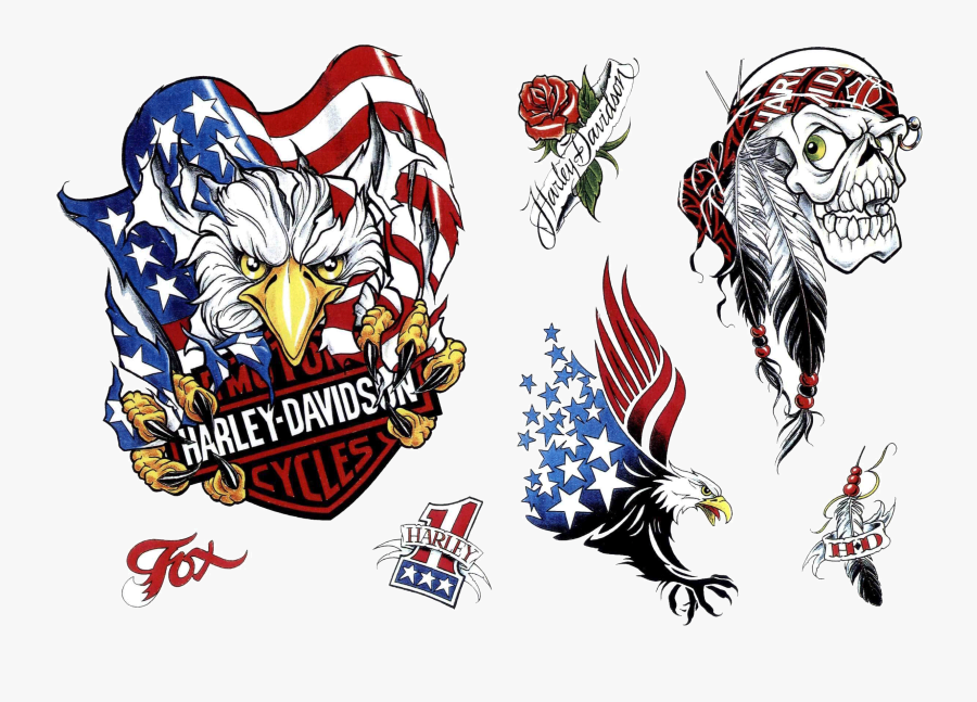 Tattoo Eagle Harley-davidson American Snake Desert, Transparent Clipart