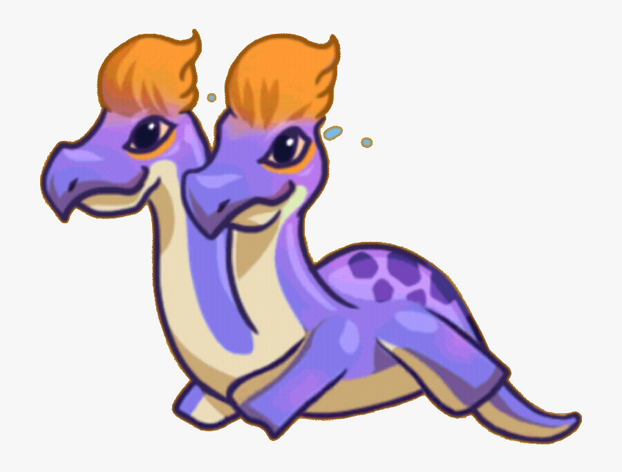 Transparent Smelly Clipart - Two Headed Cartoon Dragon, Transparent Clipart