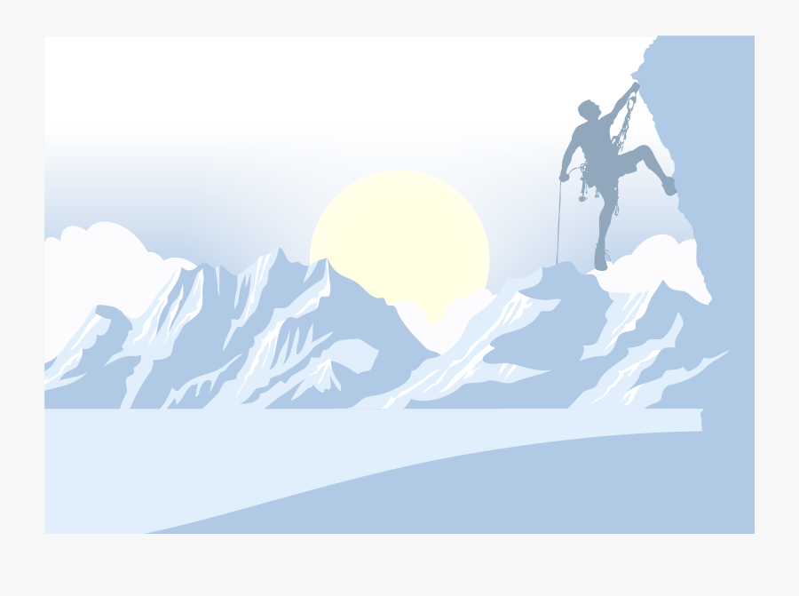 Graphic Design Mountain Euclidean Vector Silhouette - Climbing Snow Vector, Transparent Clipart