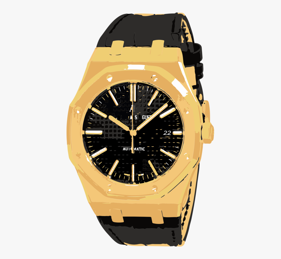 Watch Accessory,metal,brand - Ap Royal Oak Black, Transparent Clipart