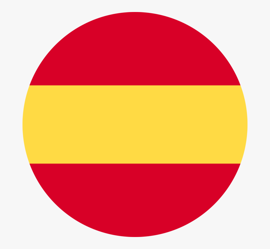 Magenta,area,yellow - Spain Flag Round Icon, Transparent Clipart