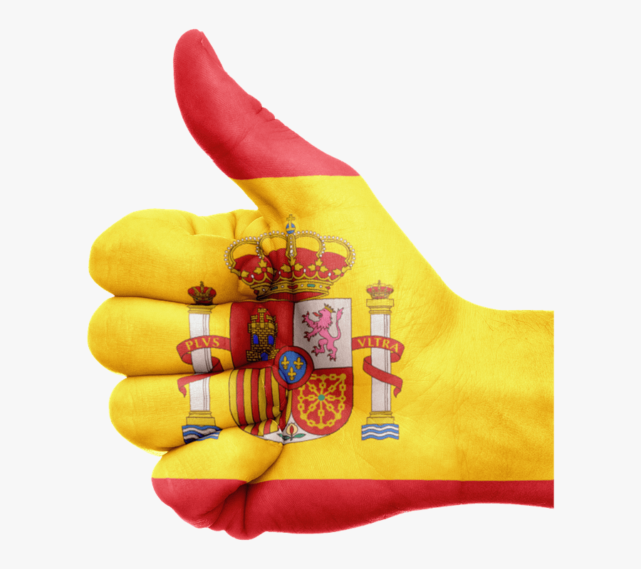 Hand Spain Flag - Spain Flag, Transparent Clipart