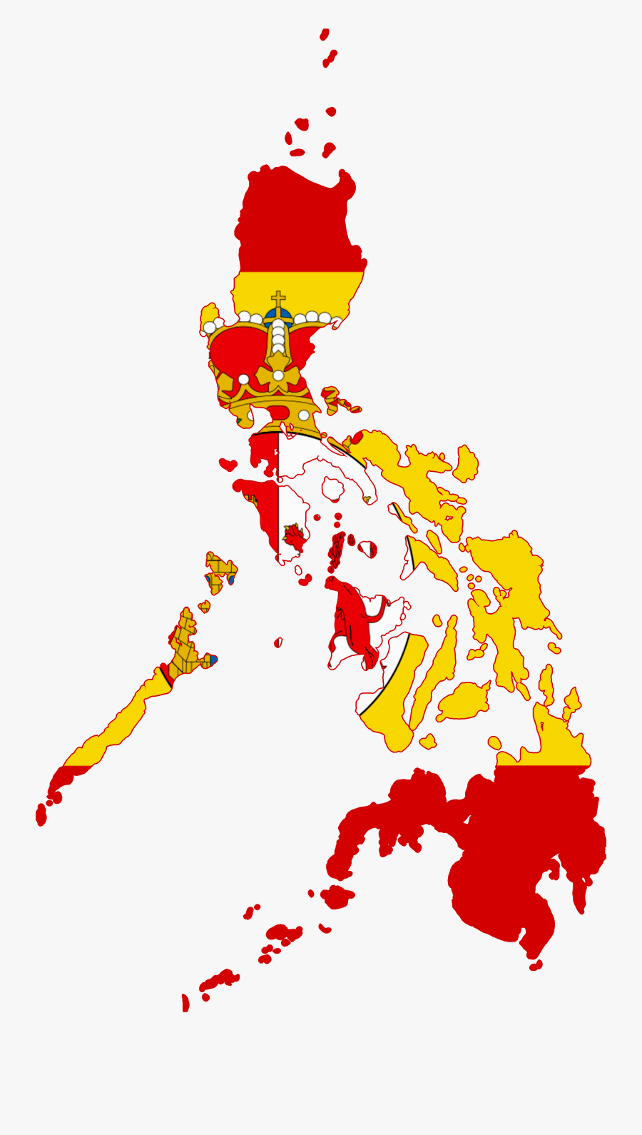Transparent Spanish Flag Png - Flag Map Of The Philippines , Free