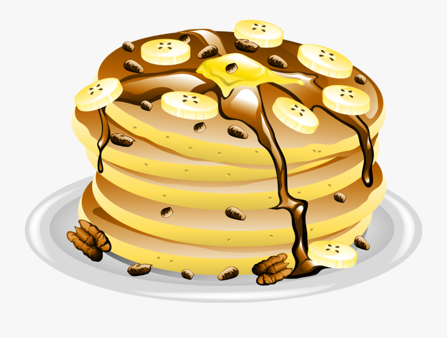 Crepes - Chocolate Chip Pancake Free Clip Art, Transparent Clipart