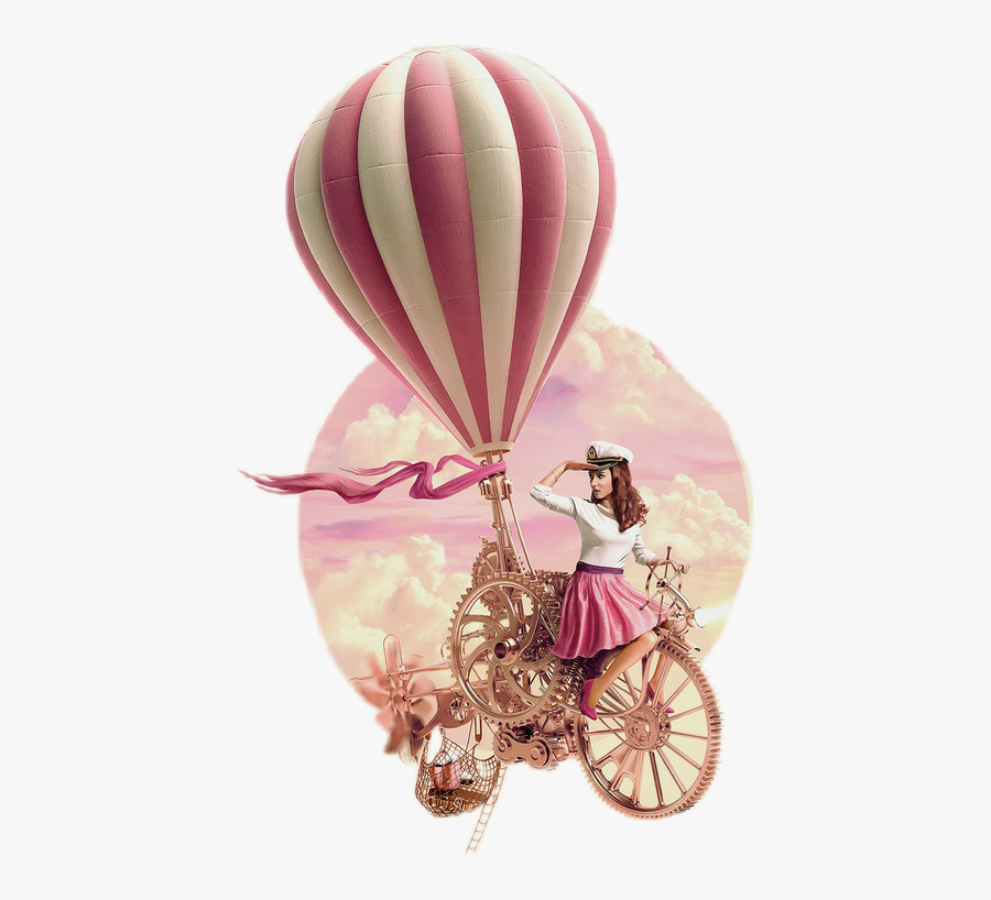 Freetoedit Scairballoon Airballoon - Hot Air Balloon Pink Png Its A Girl, Transparent Clipart