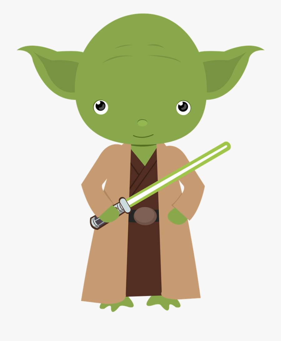 Clip Art Transparent Baby Yoda Clipart - Star Wars Fathers Day Card, Transparent Clipart