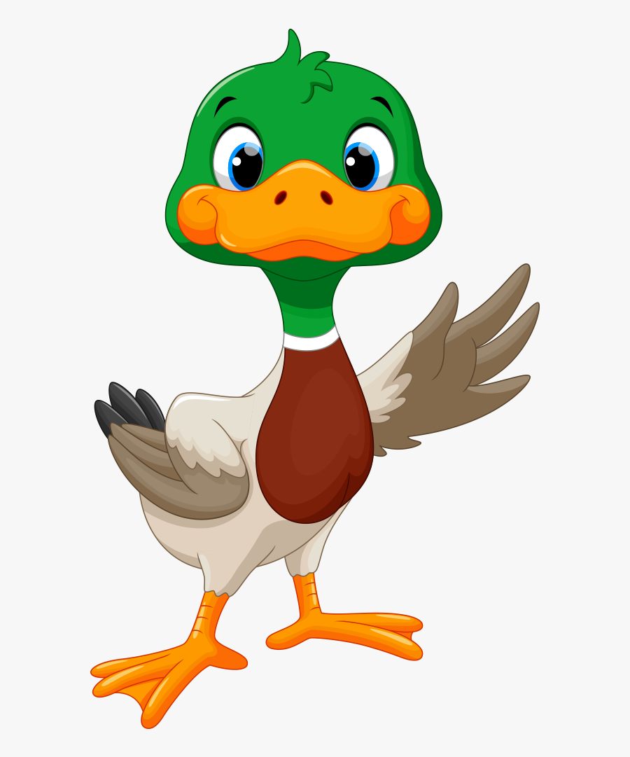 Duck Goose Clip Art - Waving Duck , Free Transparent Clipart - ClipartKey