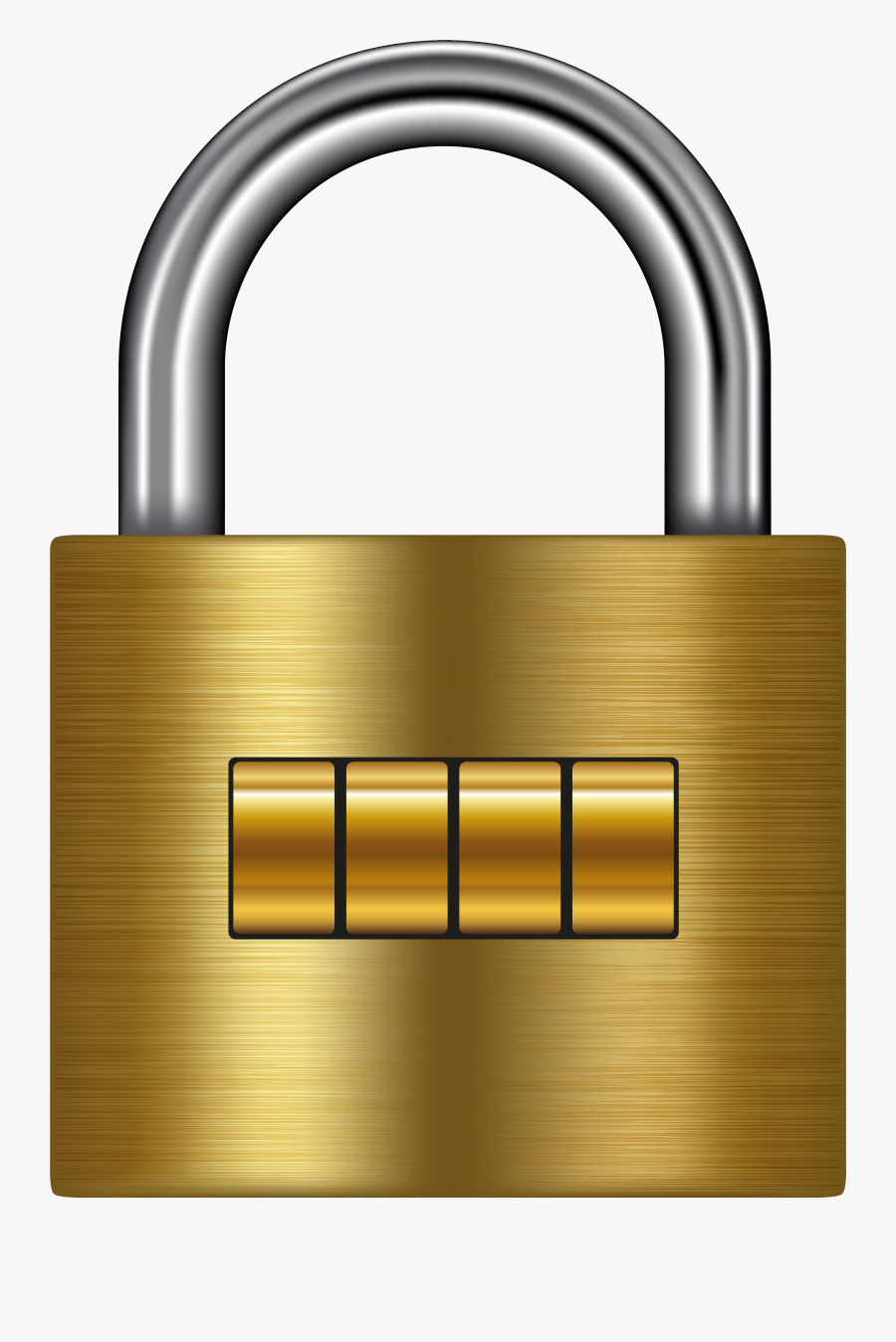 Lock Gold Png Clip Art - Transparent Background Padlock Clipart, Transparent Clipart