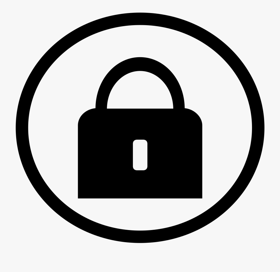 Lock - Clipart - Circle Lock Icon Png, Transparent Clipart