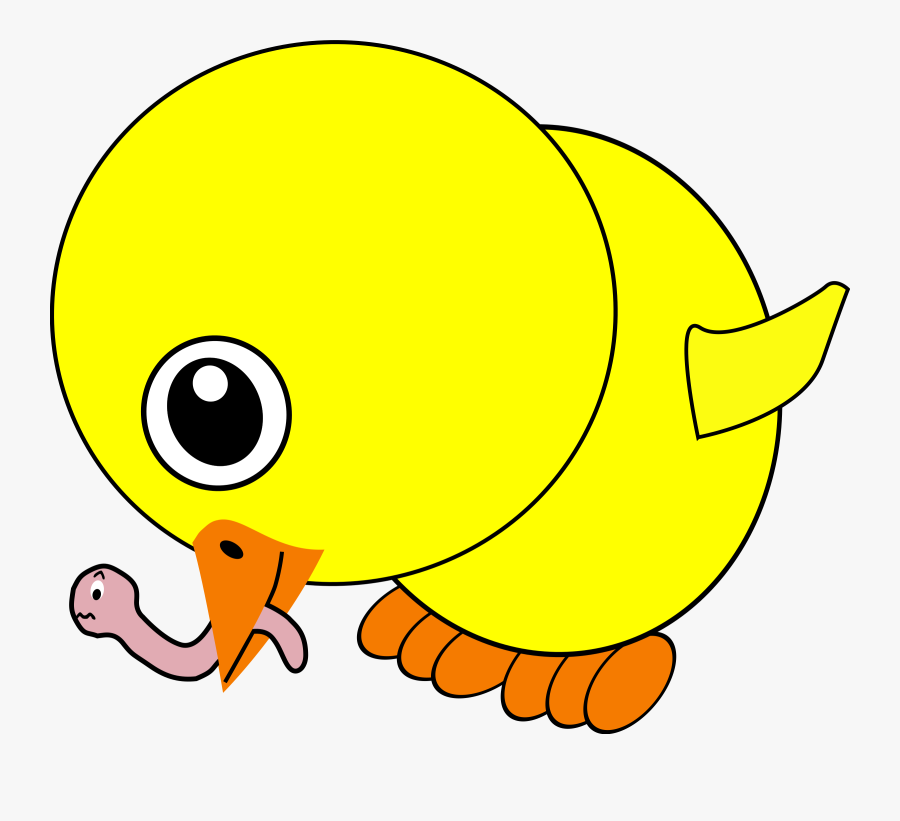 Water Bird,area,artwork - Chick Eating Worm Clipart, Transparent Clipart
