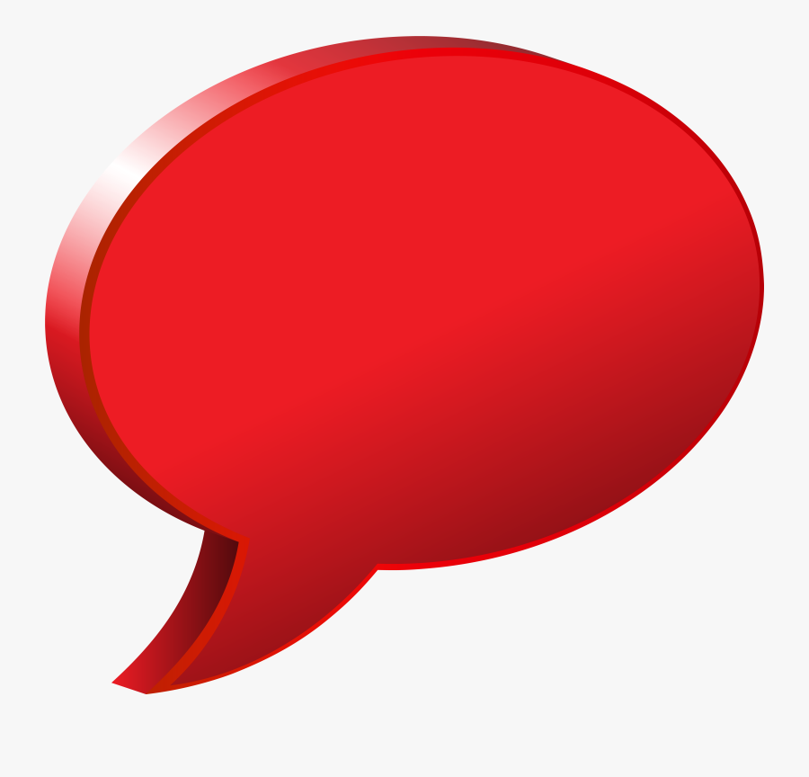 Speech Bubble Clipart Red, Transparent Clipart